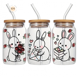 Retro-Inspired 16oz Tumbler Glasses with Bamboo Lid and Straw